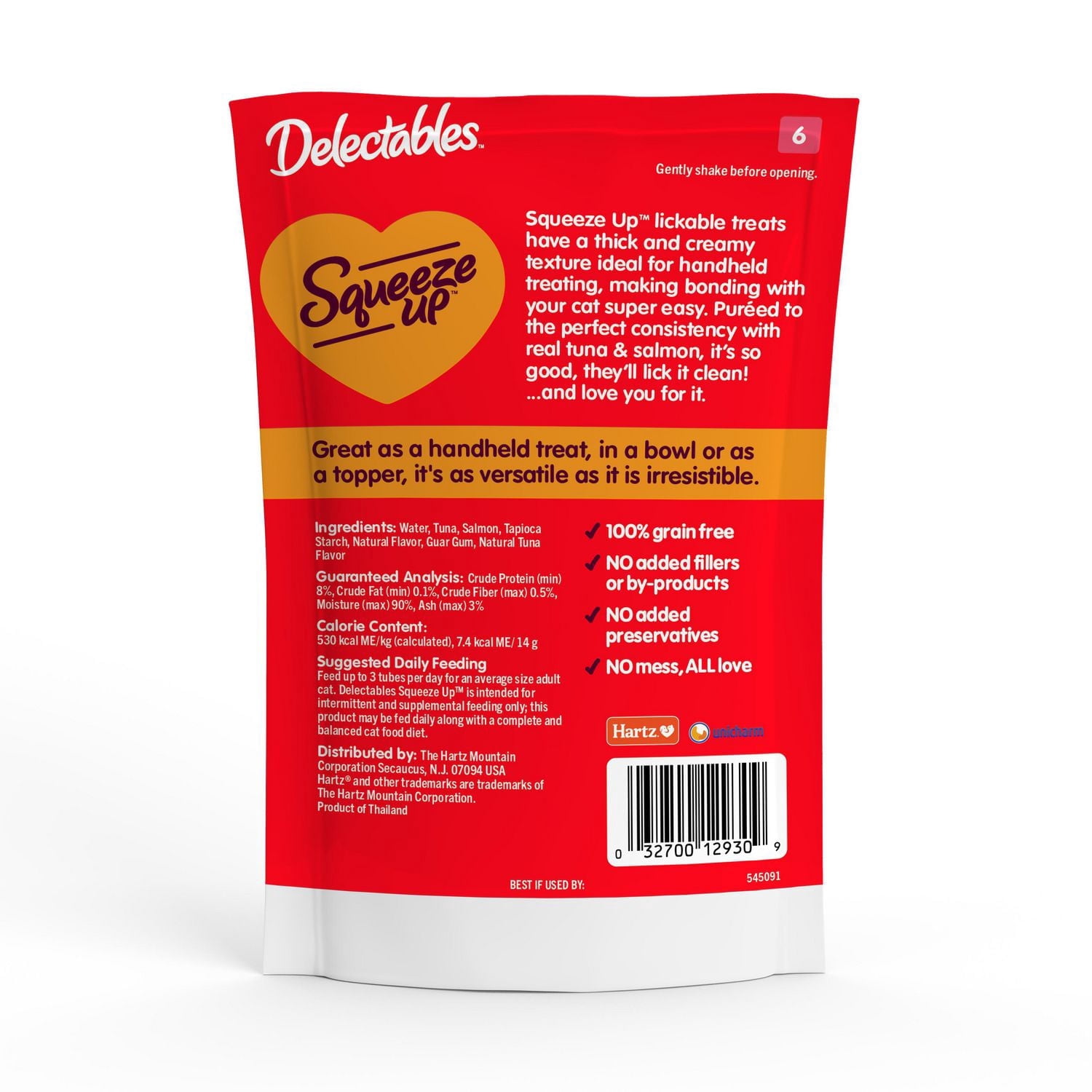 Delectables au Thon et au Saumon Squeeze Up™ Gâteries pour Chats Lot de 4