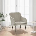 thumbnail image 1 of vidaXL Armchair Light Grey 63x76x80 cm Velvet, 1 of 5