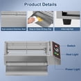 thumbnail image 3 of BeesClover 1800W Smokeless Electric Grill, Indoor Outdoor Portable Griddle, Commercial Countertop BBQ Grill with Stainless Steel Grill Grate, Adjustable Temperature 122°F-572°F, 3 of 8