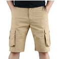 thumbnail image 1 of FAIWAD Shorts Cargo pour Hommes Décontractés Classiques Jusqu'aux Genoux à Multiples Poches Pantalons Capri Extensibles Shorts Décontractés d'Extérieur, 1 of 9