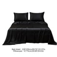 thumbnail image 3 of Chmadoxn Doux Uni Satin Mat Polyester Couvre-Lit Grand Lit Drap Taie d'Oreiller, 3 of 6