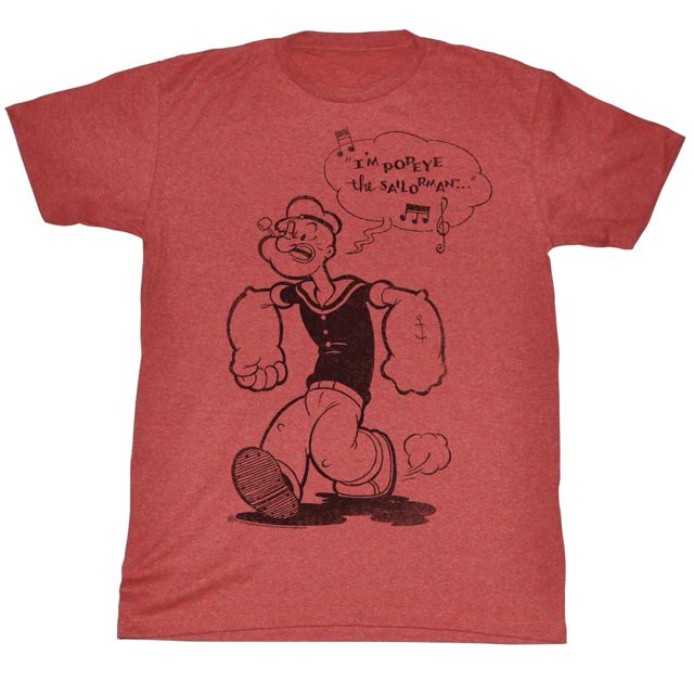 Popeye Comics Sailorman Adult Short Sleeve T Shirt