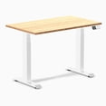 thumbnail image 1 of Desky Bureau Assis-Debout Mini Double en Bambou - Bambou / 40 x 24 Pouces / Blanc, 1 of 10