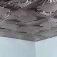 thumbnail image 5 of Fasade Art Deco Decorative Vinyl Ceiling Panel 2ft x 2ft 5 Pack Brushed Nickel, 5 of 5