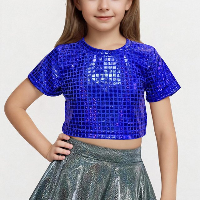 Rbaofujie Girls Athletic Tank Tops Round Neck Basic Cute Dance Crop Tops for Kids