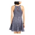 thumbnail image 2 of BCX Robe Évasée en Dentelle pour Femmes, Gris, Juniors, 3, 2 of 4