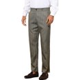thumbnail image 4 of INSPIRE CHIC Striped Dress Pants for Men's Contrast Color Business Trousers Dark Brown 34, 4 of 5