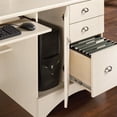 thumbnail image 4 of Sauder Harbor View Computer Desk with Hutch in Antiqued White, 4 of 5