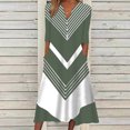 thumbnail image 1 of Pisexur Robe à Manches Courtes à Col en V Longueur Genou Mode Femmes Été Imprimé Décontracté Col en V Bouton Manches Courtes Vacances Poches Robe Femmes Robe, 1 of 5