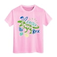 thumbnail image 1 of PMVFHDE Tenue de Pâques Fille T-Shirt Graphique de Pâques / Imprimé Lapin et Oeuf Manches Courtes Col Ras du Cou / T-Shirt de Fête en Coton Doux pour Tout-Petit / Tenue Décontractée Printemps Été Rose, 3-4 Ans, 1 of 4