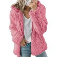 thumbnail image 1 of Innerwin Veste Unie pour Femmes Automne à Manches Longues avec Capuche Rose TG, 1 of 5
