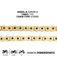 thumbnail image 4 of Niche Gold 525 X-Ring Chain 112 Links With Master Link Motorcycle 519-CDC2416H, 4 of 8