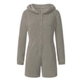 thumbnail image 5 of Combinaison pour Femmes Grande Taille Femmes Combinaison à Manches Longues à Capuche Pyjama Décontracté d'Hiver Chaud Combinaison de Nuit Combinaisons Grande Taille pour Femmes aux Formes en Liquidation, 5 of 5