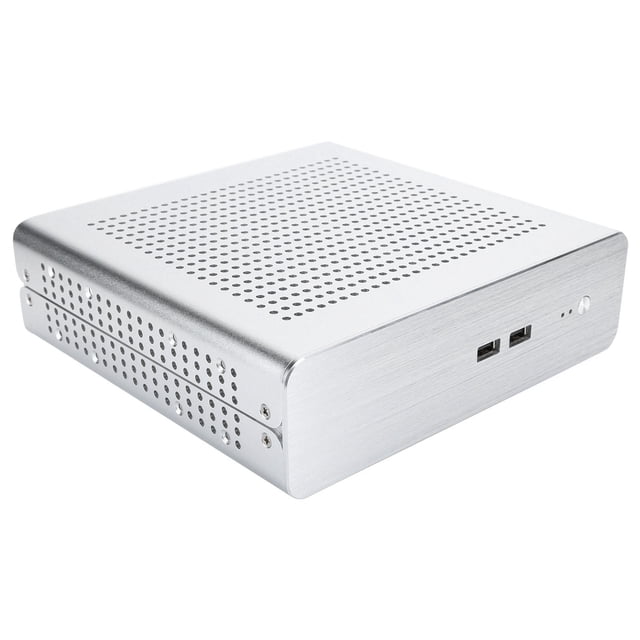 Châssis en Aluminium Intégral G60S HTPC pour Carte Mère MiniITX, Silencieux, Multiples Options de Rangement, Placement Polyvalent