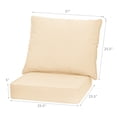 thumbnail image 3 of Gymax 2PCS Deep Seat Chair Cushion Pads Set Indoor/Outdoor w/ Rope Belts Beige, 3 of 10