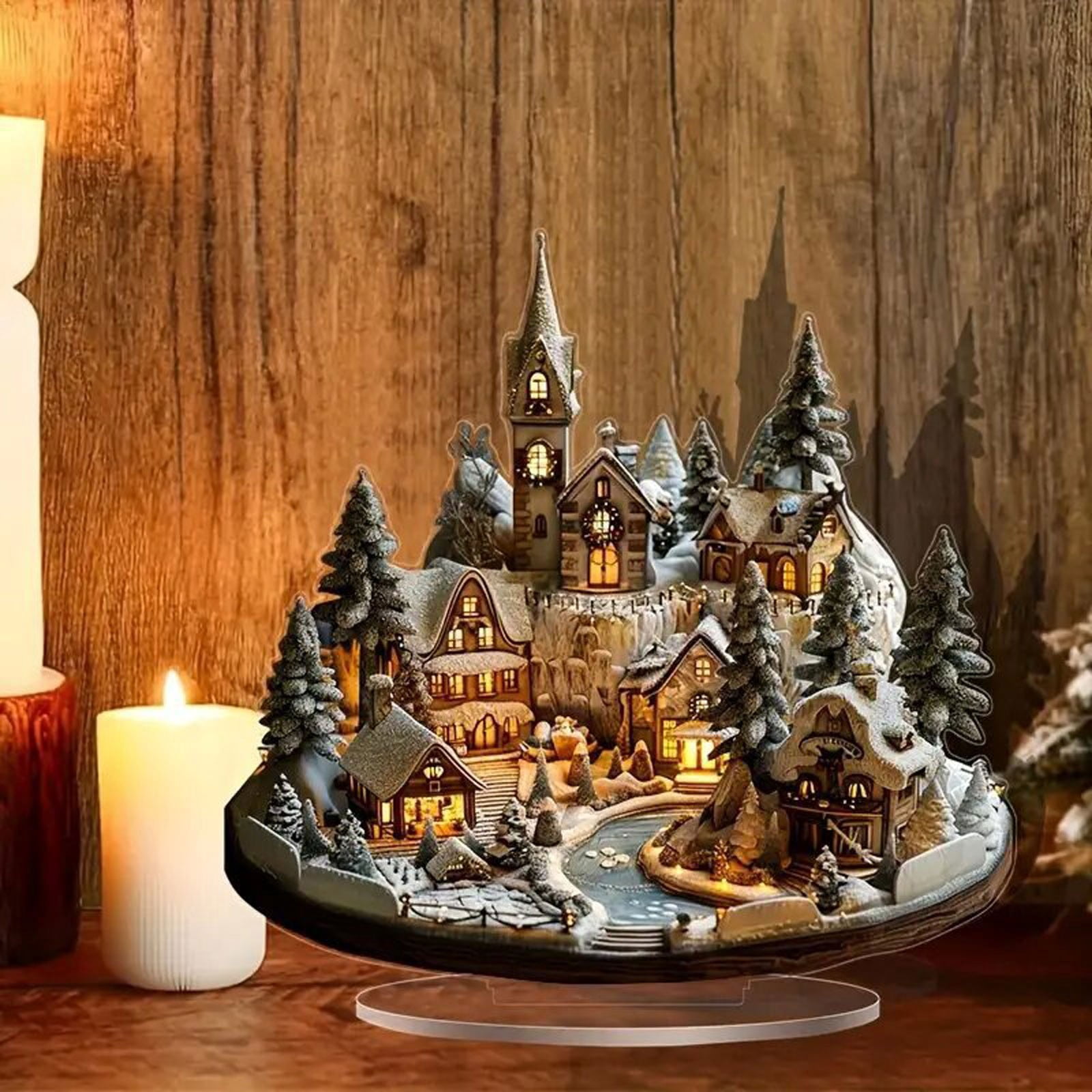 Seyotauo Christmas Village Sets-Christmas Decorations, Christmas