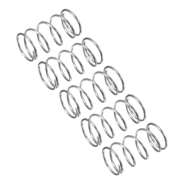 Unique Bargains Ressort de Compression, Lot de 5 en Acier Inoxydable 304, Diamètre 11 mm, Fil 0,8 mm, Longueur 20 mm