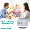 thumbnail image 4 of Babyjoy 8-in-1 Baby High Chair Convertible Dining Booster Seat w/ Removable Tray Pink, 4 of 8