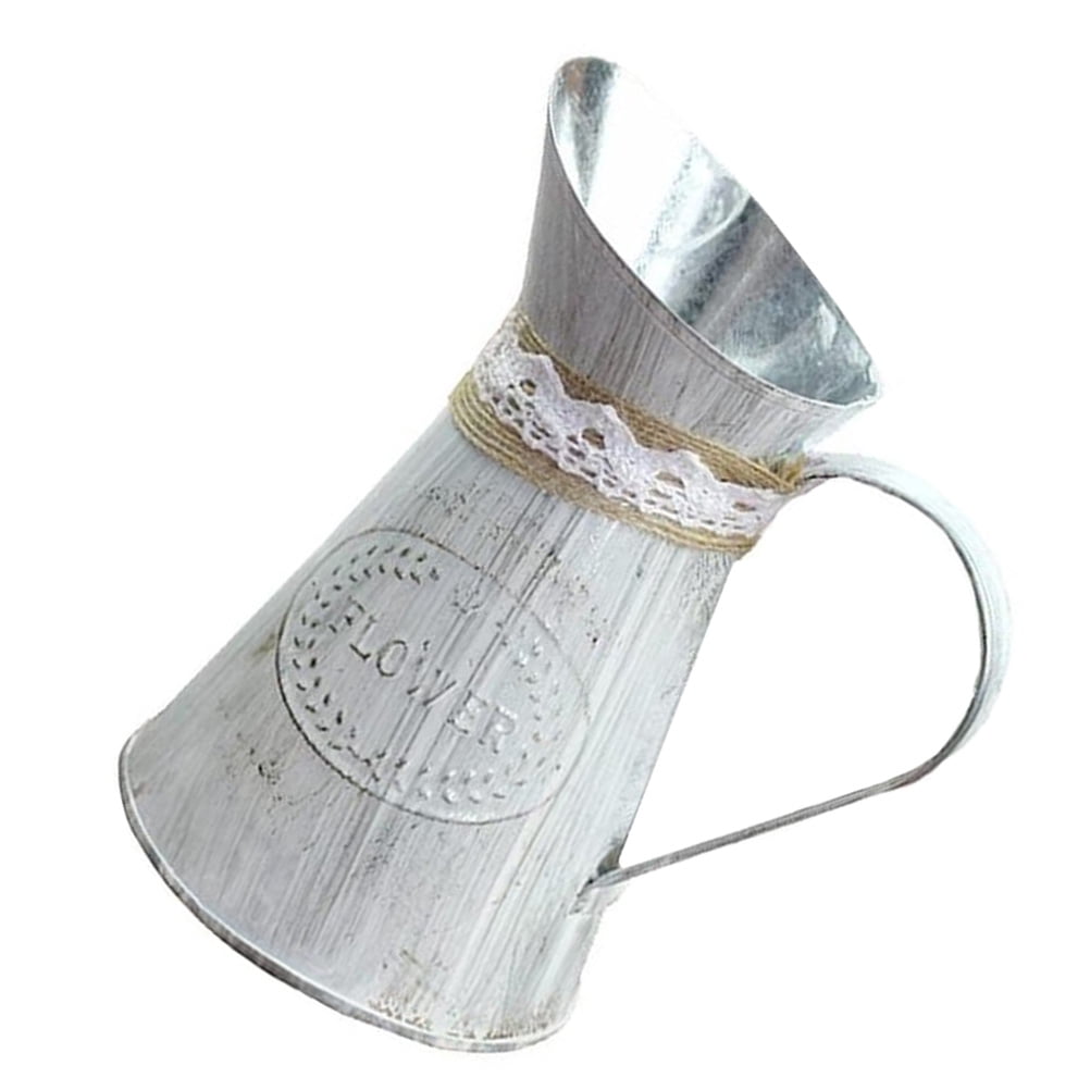 WHAMVOX 1Set Silver Planter Pots for Indoor Plants Rustic Idyllic Outdoor Pot Flower Pot