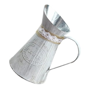 WHAMVOX 1Set Silver Planter Pots for Indoor Plants Rustic Idyllic Outdoor Pot Flower Pot