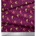 thumbnail image 3 of Soimoi Polyester Crepe Fabric Straw & Juice Beverages Decor Fabric Printed Yard 52 Inch Wide, 3 of 3