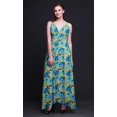 thumbnail image 3 of Bimba Floral Ladies Printed Resort Maxi DrawstringDressSpaghetti Strap Beach Wear-Medium, 3 of 4