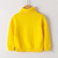 thumbnail image 2 of Dealovy Toddler Baby Sweaters Solid Color Pullover Basic Top Kids Fall High Neck Long Sleeve Cotton Blouses, 2 of 3