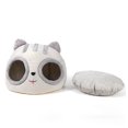 thumbnail image 4 of Lit pour Chat, Lit pour Animaux de Compagnie Type Tête de Chat Nest, Semi-enclosed Auto-Chauffant, Chat Chien Profond, 4 of 7