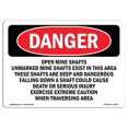 thumbnail image 1 of SignMission OS-DS-A-1218-L-1876 12 x 18 in. OSHA Danger Sign - Open Mine Shafts Unmarked, 1 of 1