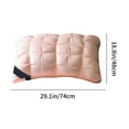 thumbnail image 3 of Velvet Twirl Pillow with Breathable All-Cotton Cover, Premium Support Pillow Core Washable Design, Hypoallergenic Bed Pillow for Side Back Sleepers Multiple Colors Heights, Beige, 3 of 6