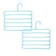 thumbnail image 1 of Oleegame 2PC Spoon And Lid Rest Color Non Slip Multi Layer Trouser Rack Multifunctional Wardrobe 5 Layer Hanging Pants Hanger Scarf Rack Silk Scarf Tie Hanger Blue, 1 of 3