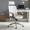 thumbnail image 2 of ACME Yoselin Faux Leather Swivel Adjustable Office Chair in White, 2 of 5