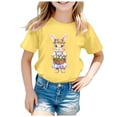 thumbnail image 4 of Chandails pour Garçons, Manches Courtes, Tenue de Pâques, Mignon Lapin Imprimé, Col Rond Décontracté, T-Shirts Basiques, T-Shirts pour Filles 8-10 Ans, 4 of 4