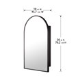 thumbnail image 2 of Madison Black Arch Medicine Cabinet, 18x30", 2 of 5