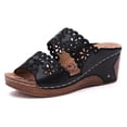 thumbnail image 1 of jovati Summer New Style Thick-soled Slope With Embroidered Hollow With Roman Slippers, 1 of 9