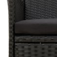 thumbnail image 5 of vidaXL Garden Chairs with Cushions 2 pcs Poly Rattan Black, 5 of 5