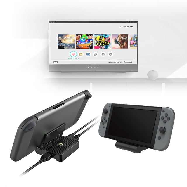 Station d'Accueil Convertisseur Vidéo HDMI Portable Compatible avec Nintendo Switch - Station de Charge au Design Pliable pour Console Switch
