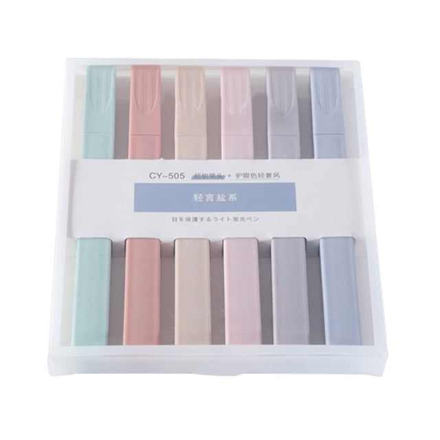 Pen 2 Product Category Highlighter Set with Soft Head for Students – 6 Color Ledger Marker Kits for Bright Smooth Highlighting and Quick Drying 1ml Ink 6PCS