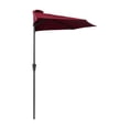 thumbnail image 4 of CorLiving Versa 8.5ft Outdoor Patio Half Umbrella with Steel Frame for Small Spaces, 4 of 9