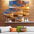 thumbnail image 3 of Colorful Sunset on the Beach - Landscape Canvas Art Print, 3 of 4