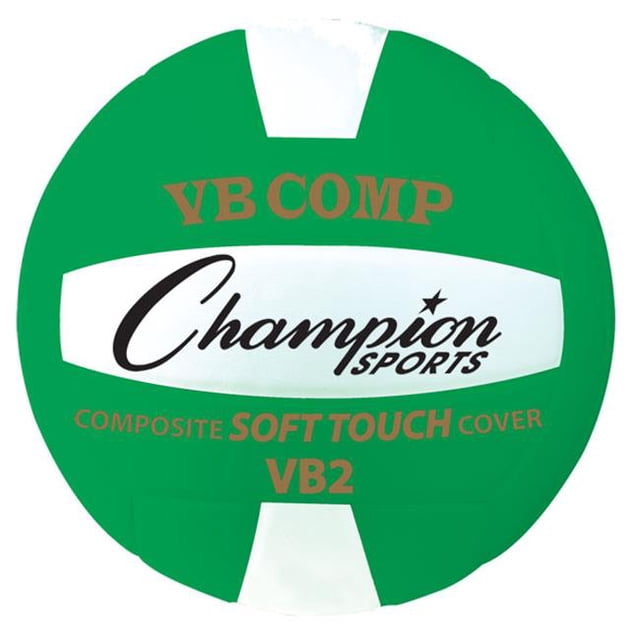 Champion Sports VB2GN 8.25 in. VB Pro Comp Series Volleyball, Green & White