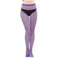 thumbnail image 1 of Penkiiy Bas Résille pour Femmes Chaussettes de Mode pour Femmes Couleur Chaussettes Perforées à la Mode Chaussettes en Filet de Pêche Super Élastiques Chaussettes à Bout Fermé en Maille Collants Violets, 1 of 2