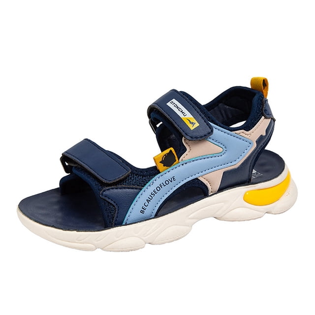 MIASHUI Sports Sandals for Boys and Girls Open Toe Soft Soled Beach Shoes,Blue,10