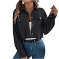 thumbnail image 1 of Lovzfmll Fall Jackets for Women, Solid Color Notched Collar Jacket, Loose Fit Round Neck Bomber, Fall Clothing, 1 of 8