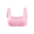 thumbnail image 1 of INSPIRE CHIC Training Cotton Wire Free Comfort Removable Pad Vest Tops Bra Pink, 1 of 6