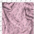 thumbnail image 3 of Soimoi Brown polyester Crepe Fabric Clover Floral Print Fabric by the Yard 52 Inch Wide, 3 of 6