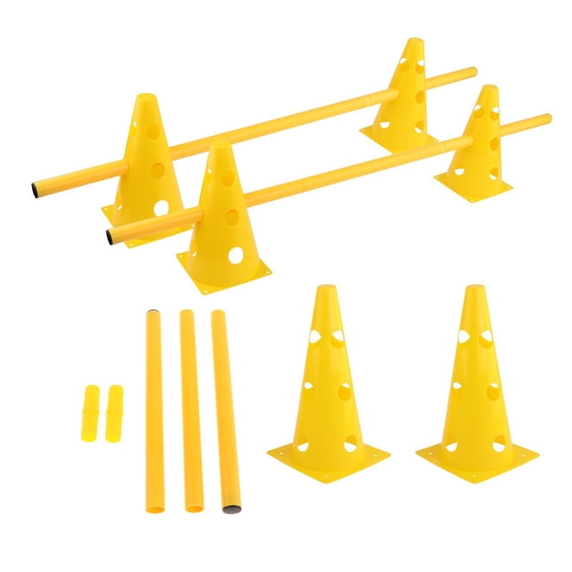 Siruishop Dog Agility Hurdle Cone Set Equipment for Exercise Jumps Competition 32CM