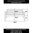 thumbnail image 2 of CAF Amish Heavy Duty 800 Lb Roll Back Pressure Treated Garden Bench (4 Foot, Unfinished), 2 of 2