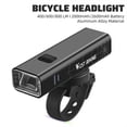 thumbnail image 3 of WEST BIKING High-Intensity 400LM Bike Headlight for Night Cycling - Compact, Waterproof, Aluminum Alloy, Type A Mount, USB Rechargeable, IPX4 Rated, Black, 3 of 7