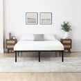 thumbnail image 4 of Mainstays Queen 14" Heavy Duty Steel Slat Platform Bed Frame with Storage Space Under Frame, No Box Spring Required, Black, 4 of 12